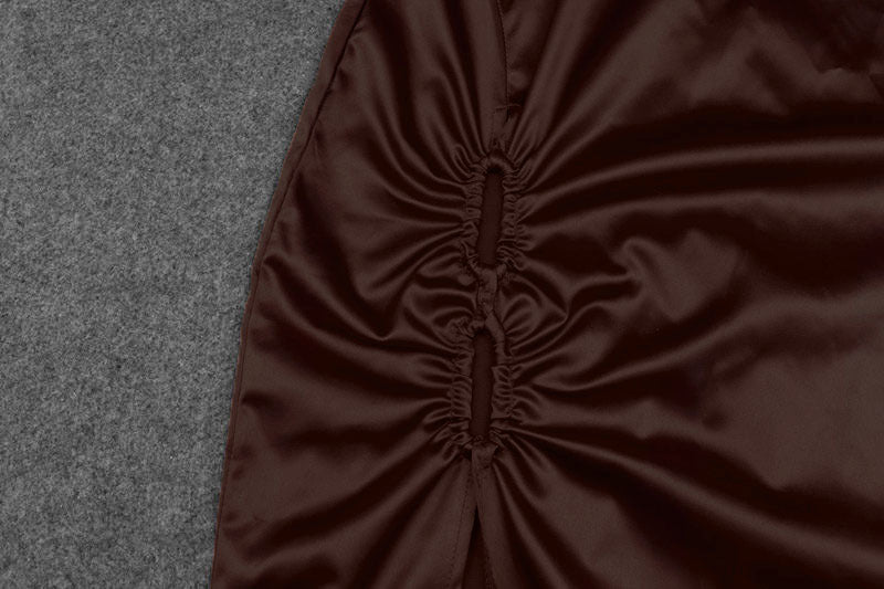 Ladies Fashion Backless Halter V-Neck Dress