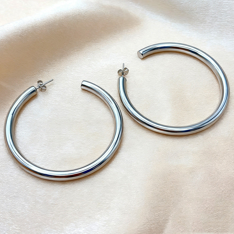 Minimalist Hollow Hoop Earrings