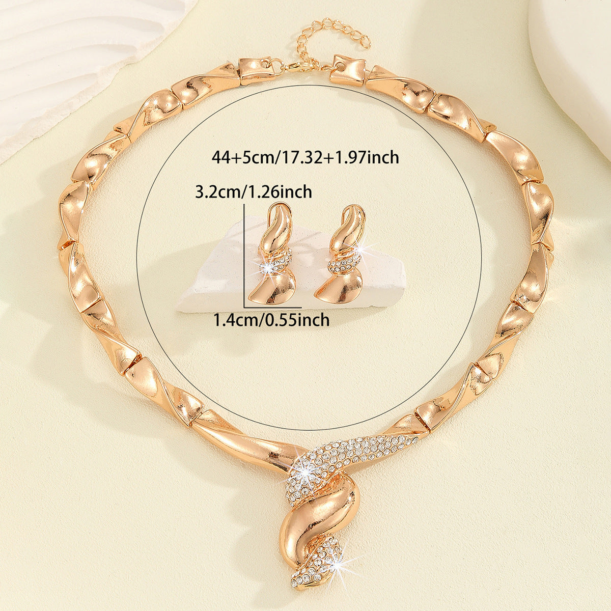 Women Thread Necklace And Earrings Jewelry Sets