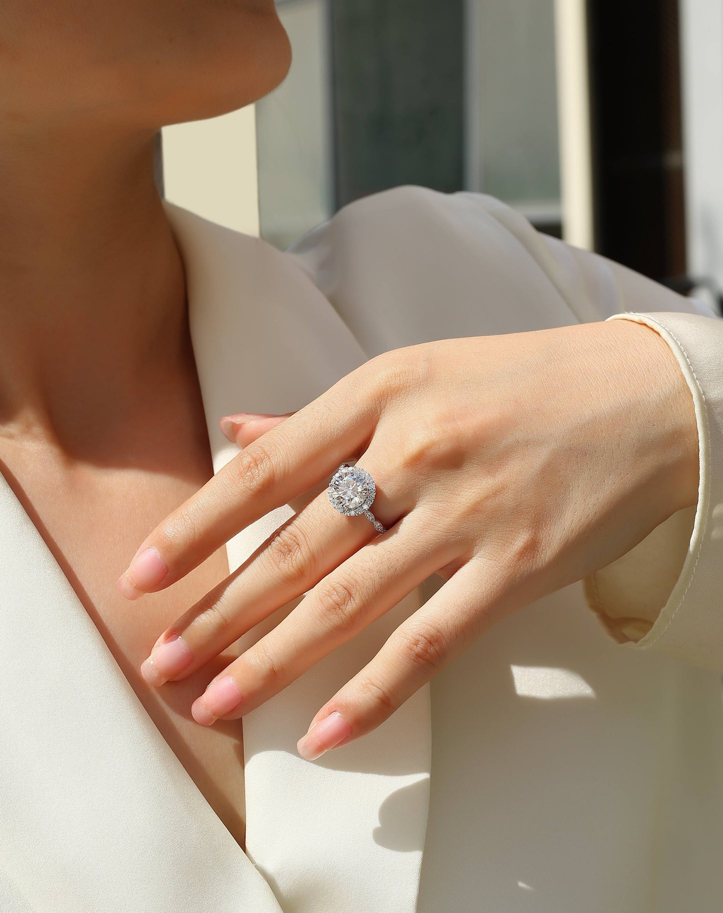 Sterling Silver 3-Carat Moissanite Jewelry Set