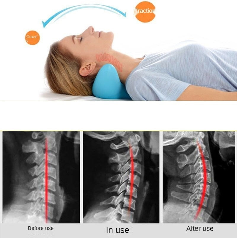 Neck Massage Pillow for Cervical Spine Relief – Acupressure & Traction Home Therapy