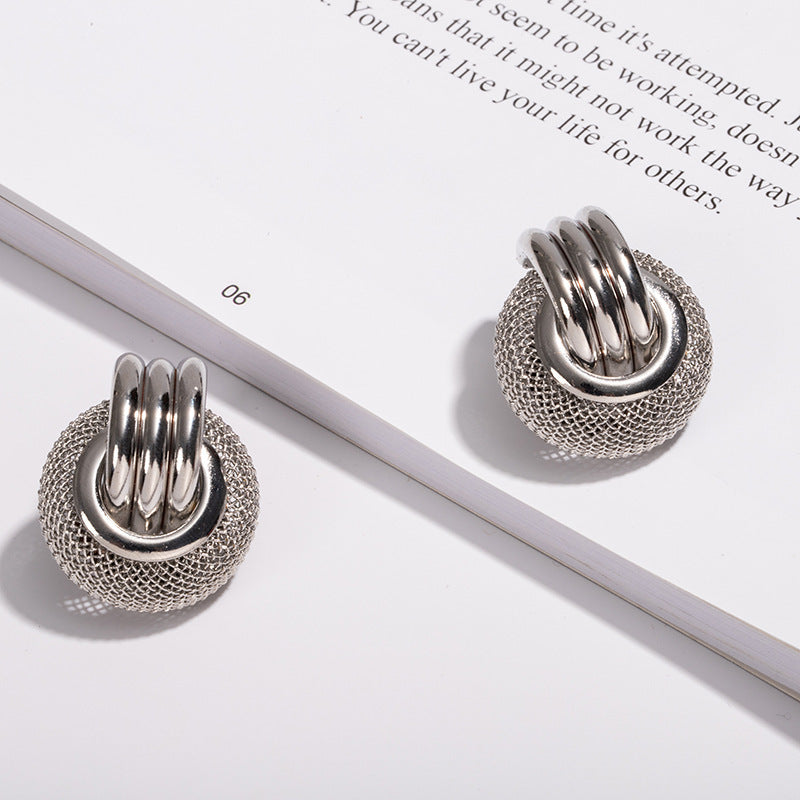 European & American Style Grid Earrings