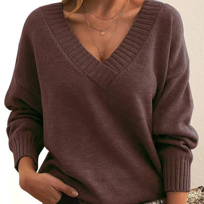 Women’s V-Neck Knit Sweater