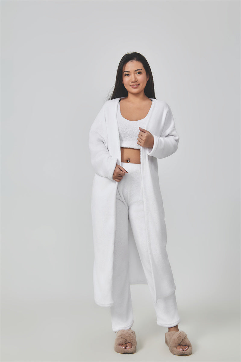 Women’s Cozy 3-Piece Pajama Set Winter Lounge Matching Set