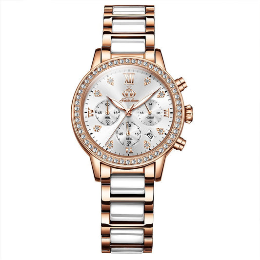 Women Simple Rhinestone Quartz Watch Waterproof Watch
