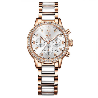 Women Simple Rhinestone Quartz Watch Waterproof Watch