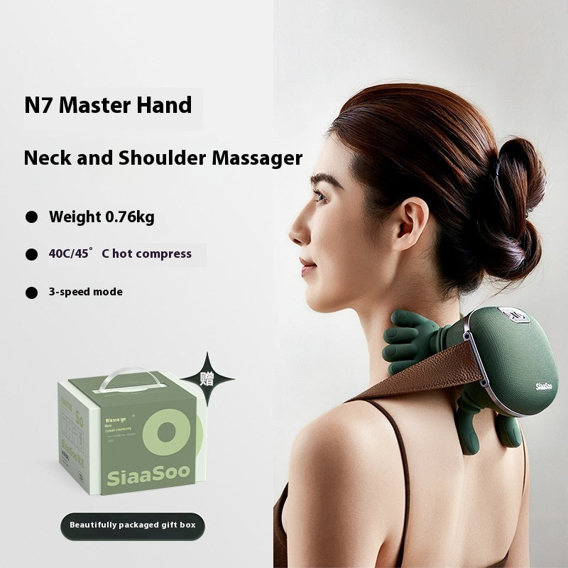 Wireless Electric Neck & Shoulder Massager – Back Kneading Pain Relief