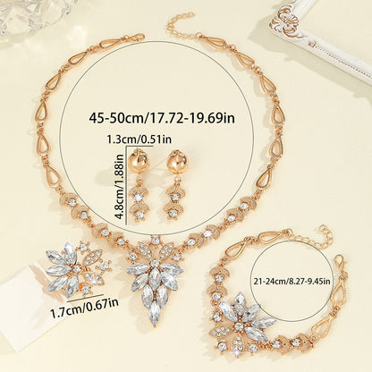 Women's Fashion Horse Eye Ornament Four-piece Jewelry Set