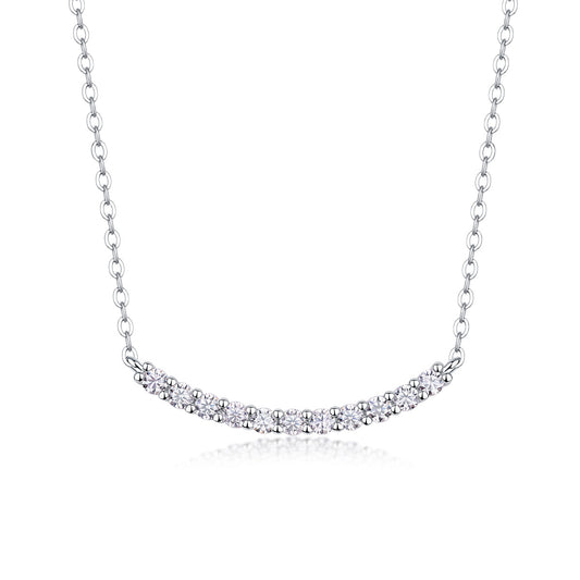 Sterling Silver Moissanite Necklace Set