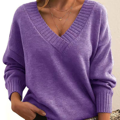 Women’s V-Neck Knit Sweater