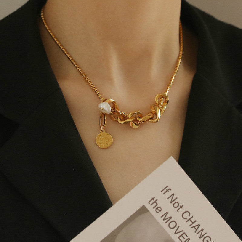 Hip Hop Clavicle Chain Fashion Gold Women Necklace