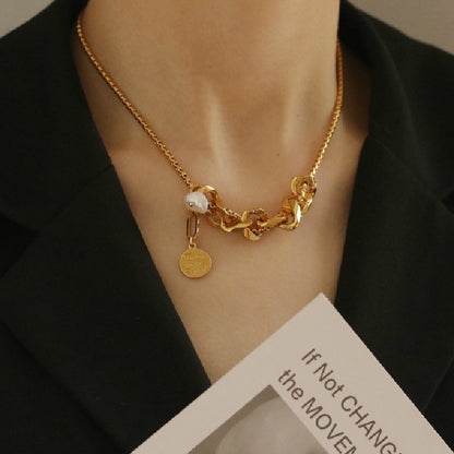Hip Hop Clavicle Chain Fashion Gold Women Necklace