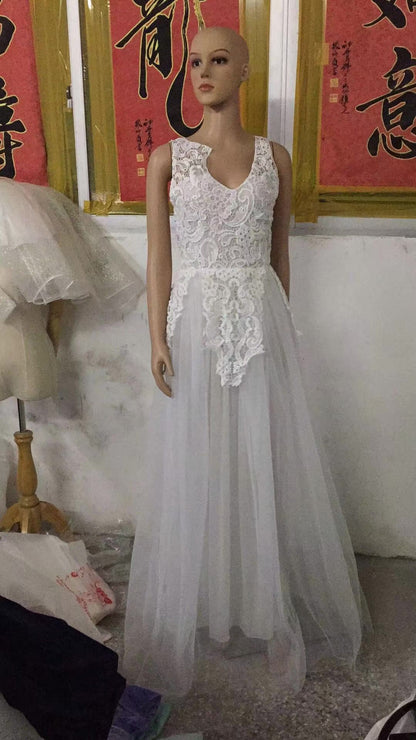 Elegant Floral Lace Bridal Dress for Women