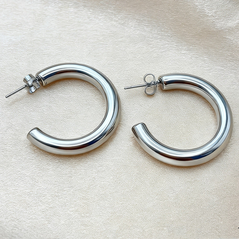 Minimalist Hollow Hoop Earrings
