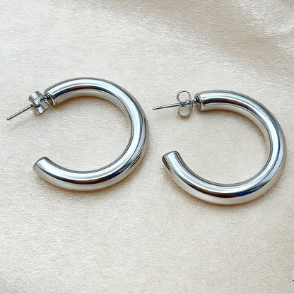 Minimalist Hollow Hoop Earrings