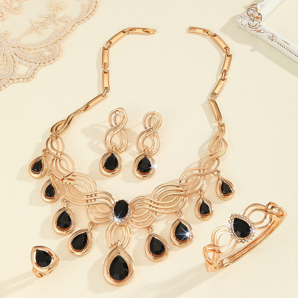 Luxury Gold & Resin Jewelry Set for Women