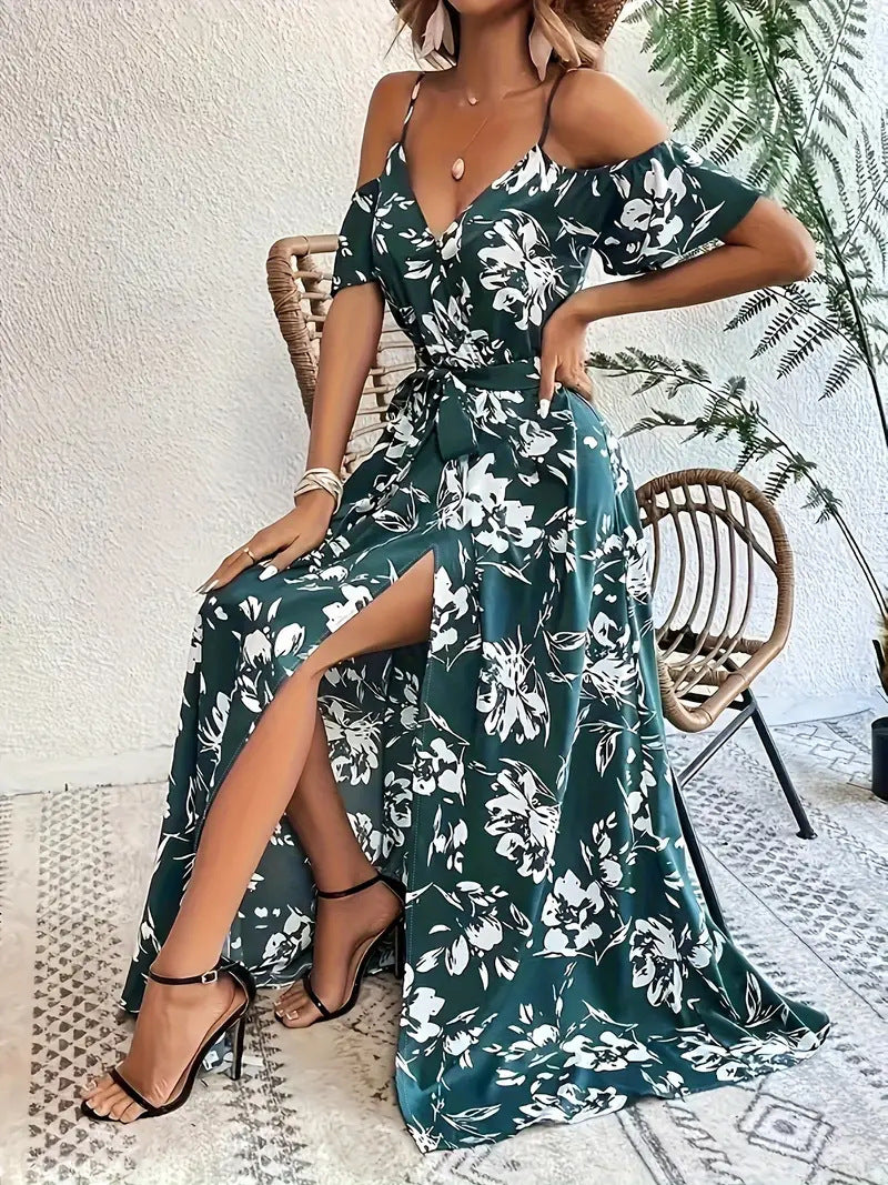 Women’s Off-Shoulder Floral Maxi Dress