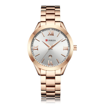 CURREN RoséLuxe Women’s Quartz Watch – Elegant Rose Gold Luxury Timepiece for Ladies