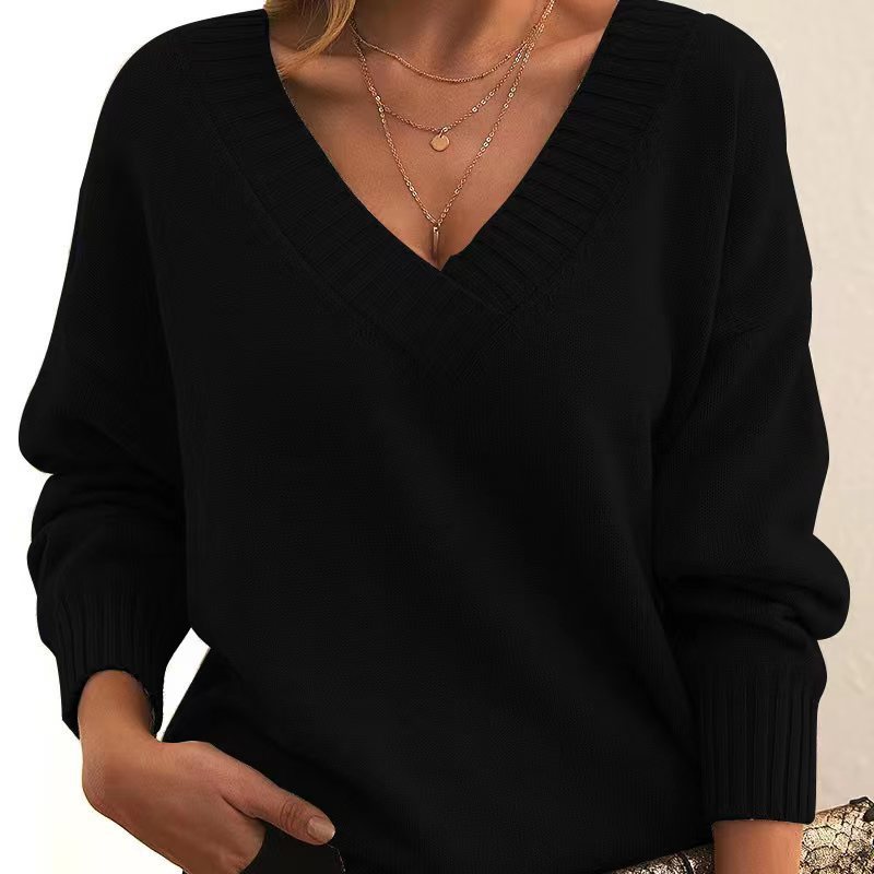 Women’s V-Neck Knit Sweater
