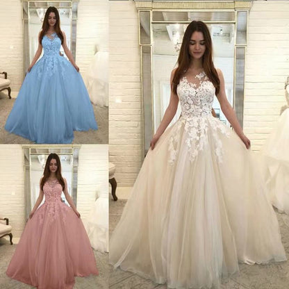 Elegant Floral Lace Bridal Dress for Women