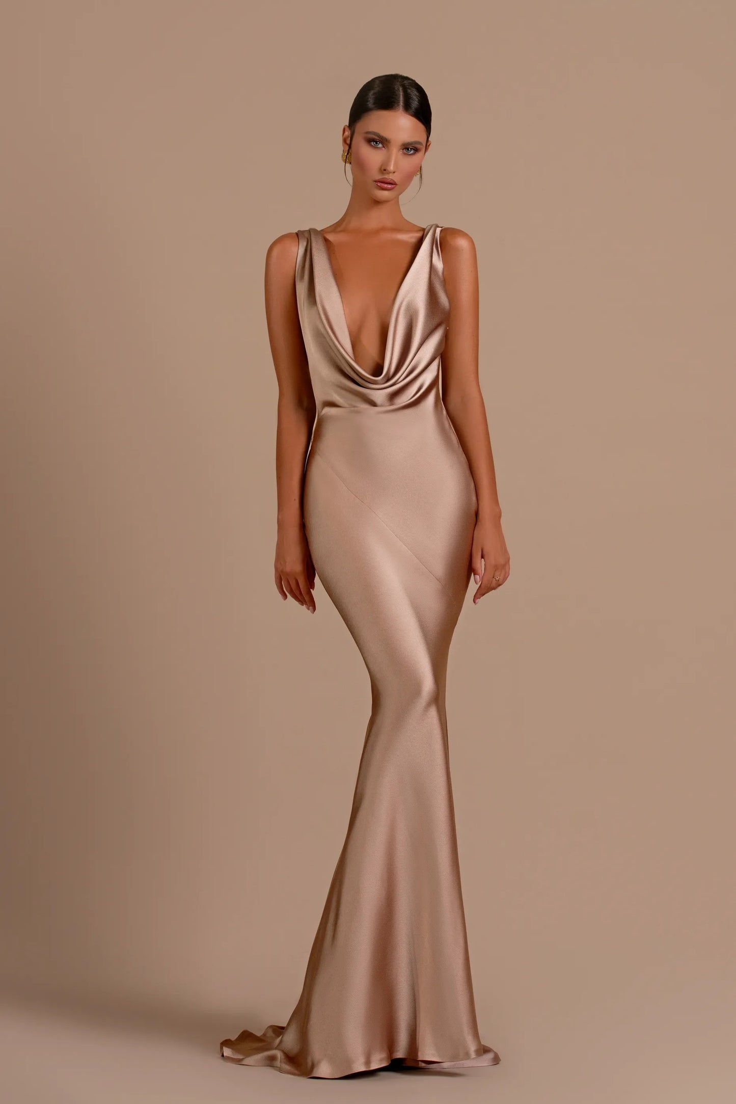 Deep V Neck Mermaid Prom Dress for Women