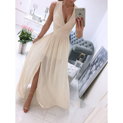 Women’s Sleeveless V-Neck Maxi Dress