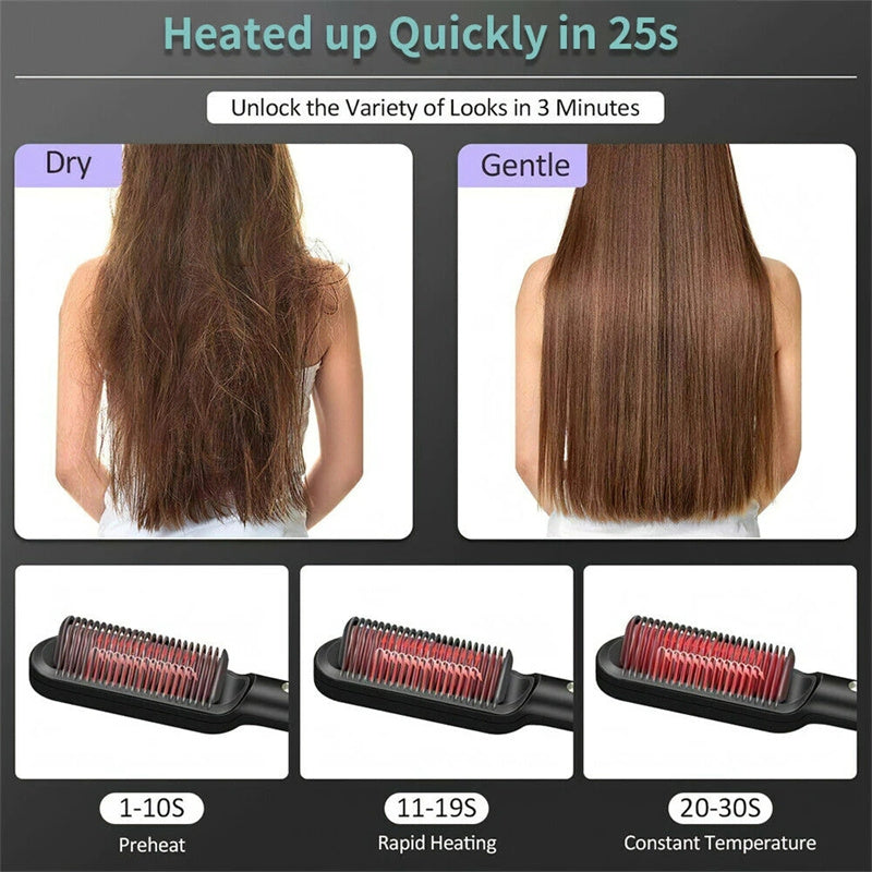 Curl & Straight Duo Hot Comb Brush