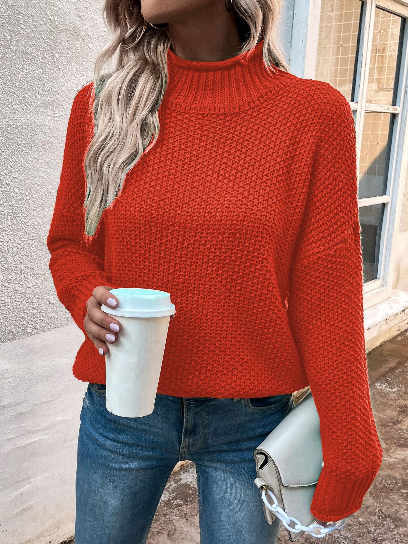 Women’s Cozy Turtleneck Knit Top