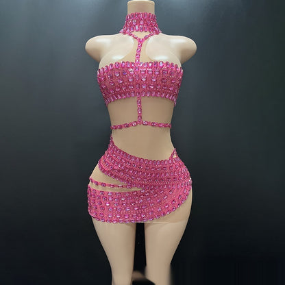 Women’s Rhinestone Tube Top Vest