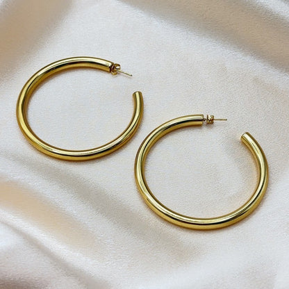 Minimalist Hollow Hoop Earrings