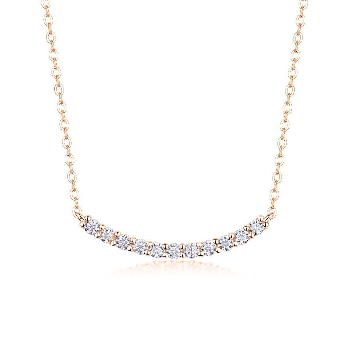 Sterling Silver Moissanite Necklace Set