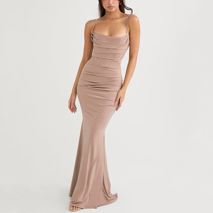 Women’s Summer Backless Mermaid Evening Gown