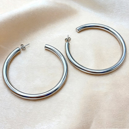 Minimalist Hollow Hoop Earrings