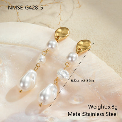 Ins Retro Design Baroque Pearl Earrings
