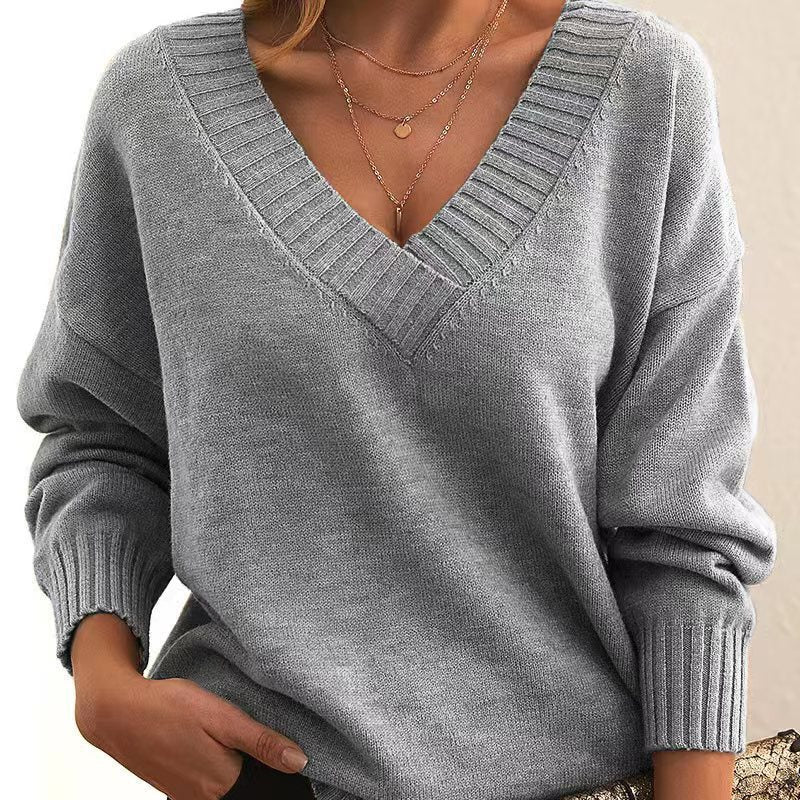 Women’s V-Neck Knit Sweater