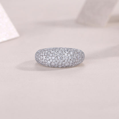 Moonlit Night Stars Moissanite Ring Set – S925 Silver & Platinum