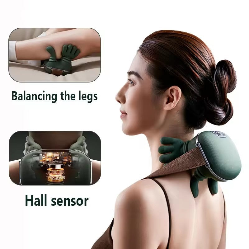 Wireless Electric Neck & Shoulder Massager – Back Kneading Pain Relief