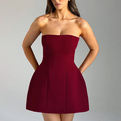 Sexy Backless Slim Tube Dress for Women