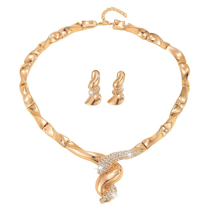 Women Thread Necklace And Earrings Jewelry Sets