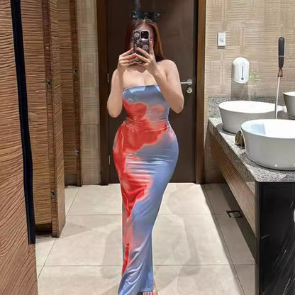 Summer Sexy Tube Long Dress for Women