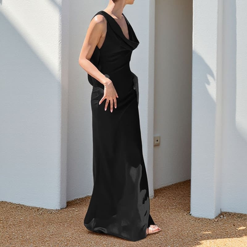 Women’s Deep Drape Neck Gown