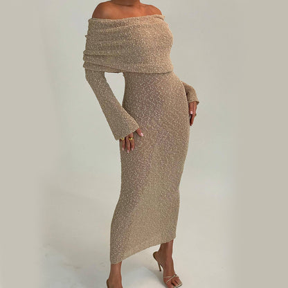Women’s Holiday Knitted Maxi Dress