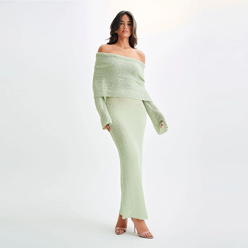 Women’s Holiday Knitted Maxi Dress