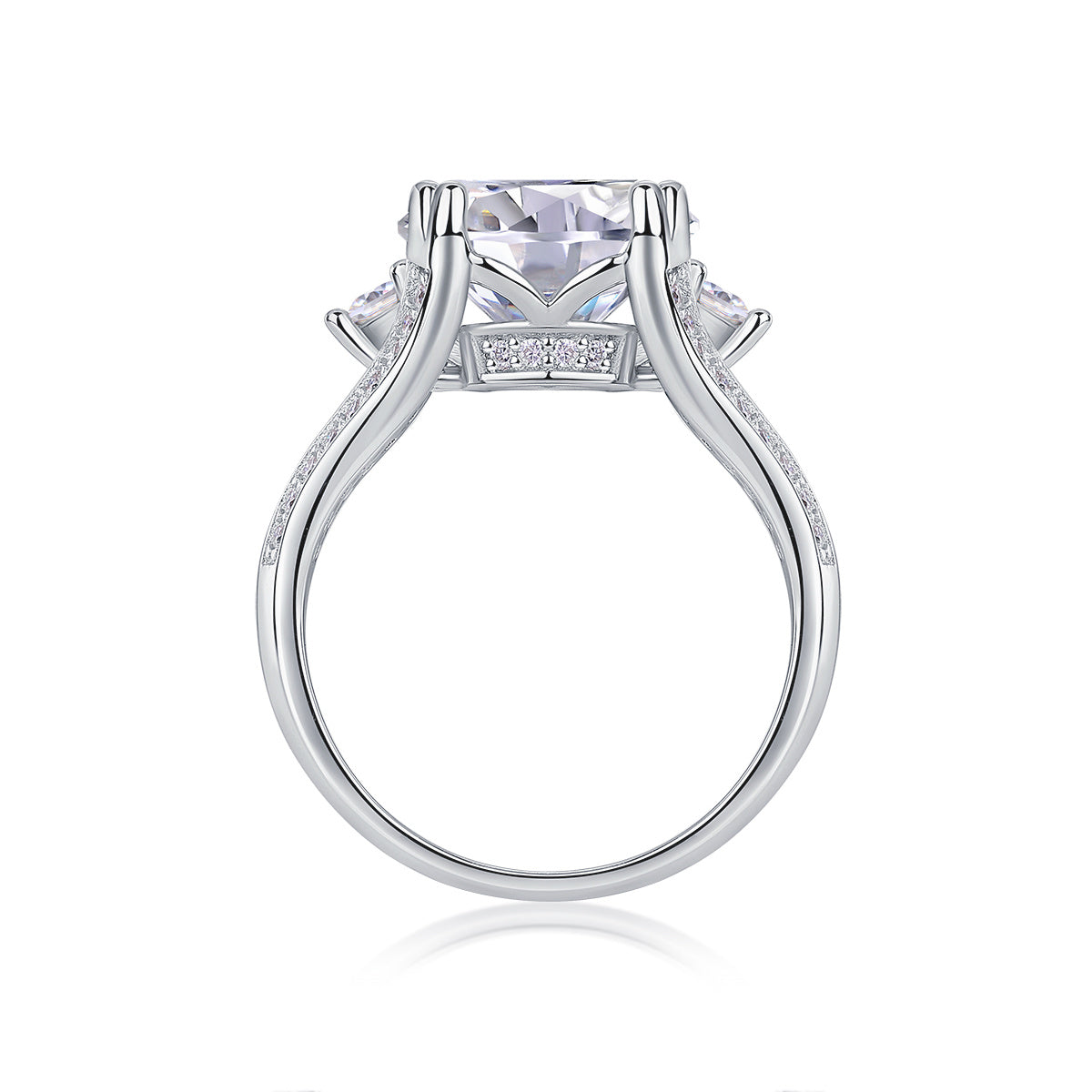 Luxury 5-Carat Moissanite Sterling Silver Ring