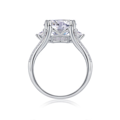 Luxury 5-Carat Moissanite Sterling Silver Ring