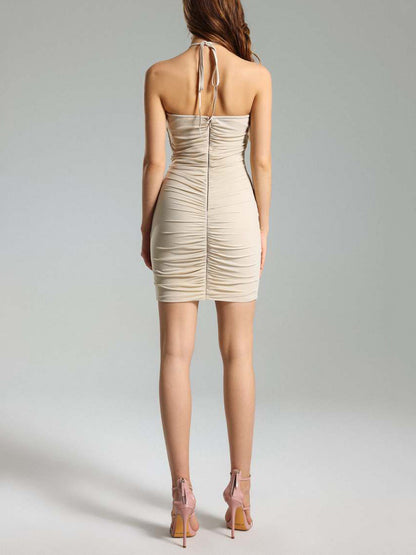 Women’s Sexy Mesh Hollow-Out Strapless Dress