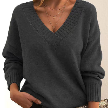 Women’s V-Neck Knit Sweater