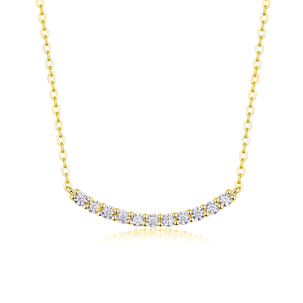 Sterling Silver Moissanite Necklace Set