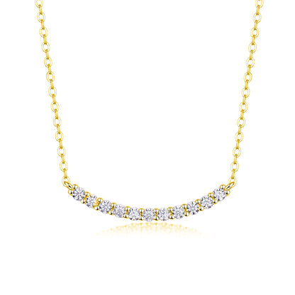 Sterling Silver Moissanite Necklace Set