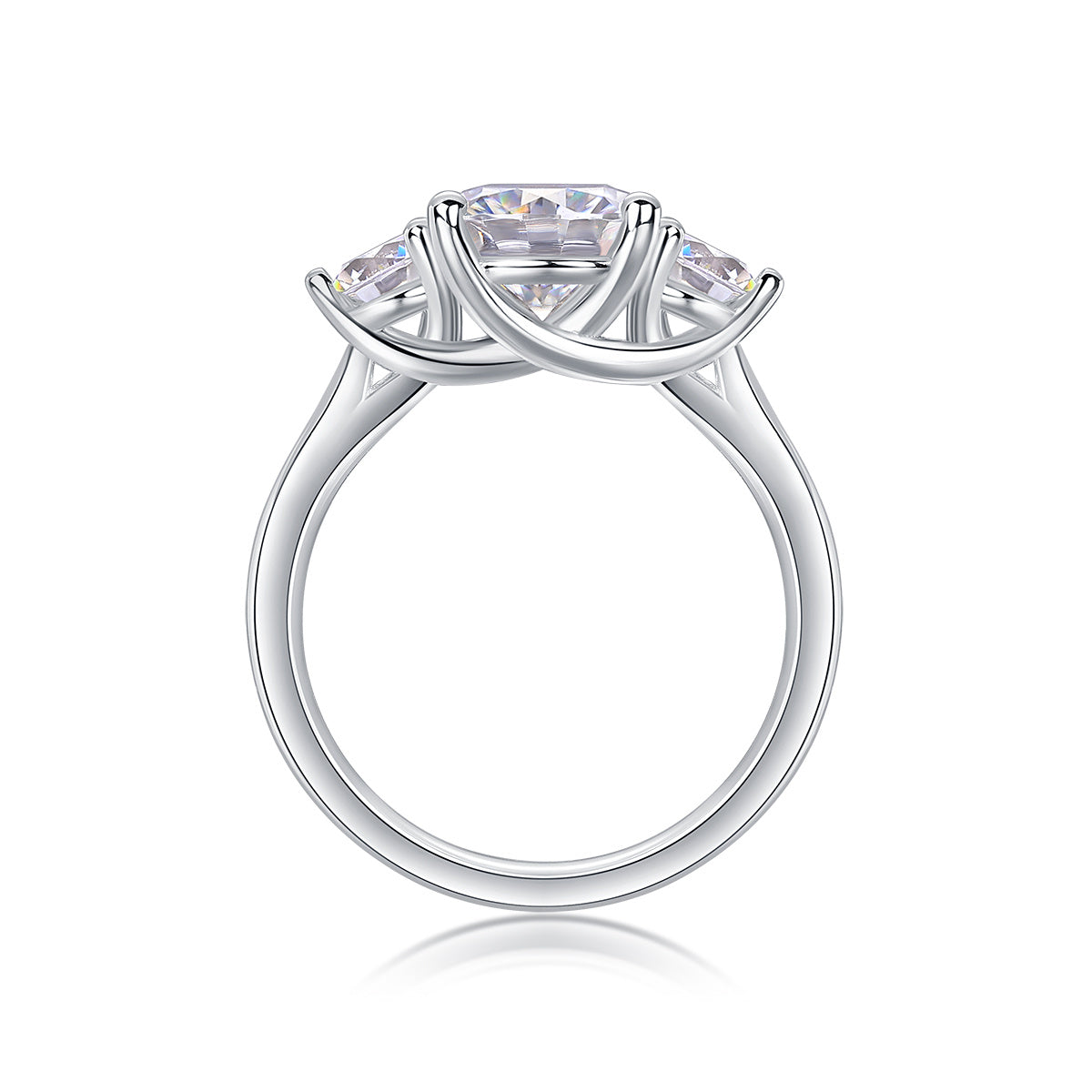 Women 2-Carat Moissanite Sterling Silver Ring